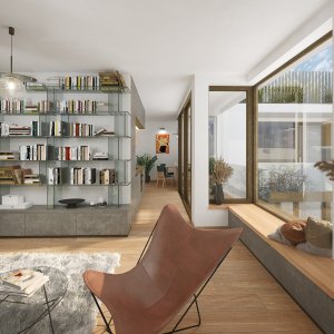 Green apartment - interior
