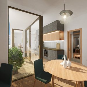 Green apartment - interior