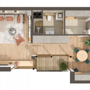 Green apartment - floor plan